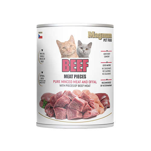 Magnum Dog Food Meat Pieces Beef cat