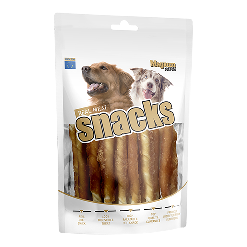 Magnum Dog Food Chicken Roll on Rawhide Stick