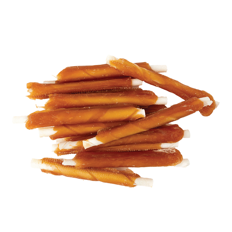 Detail maškrty Magnum Chicken Roll on Rawhide Stick 500g
