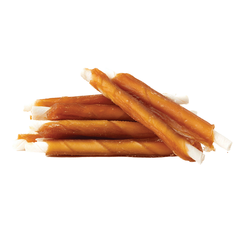 Detail maškrty Magnum Chicken Roll on Rawhide Stick 500g