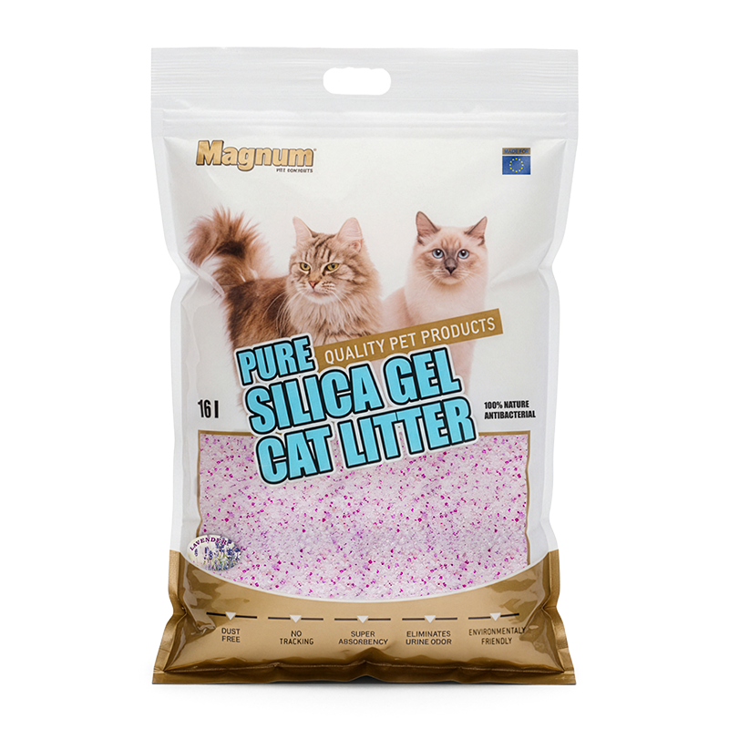 Magnum Pure Silica Gel Cat Litter Levander 16 l