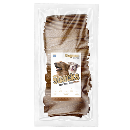 Magnum Dog Food Semi Moist Strip Brown