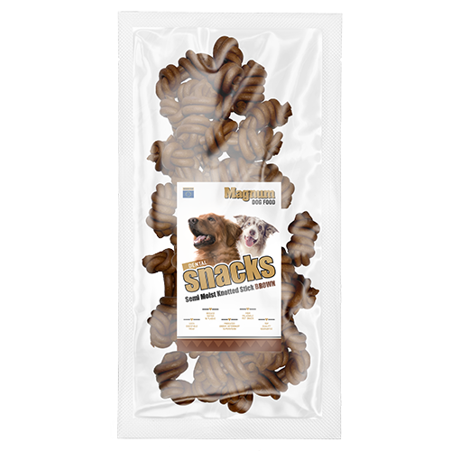 Magnum Dog Food Semi Moist Knotted Stick Brown